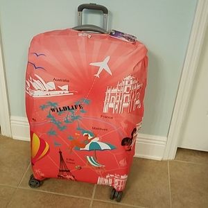 Pink Europe Suitcase Cover, Medium size, NEW